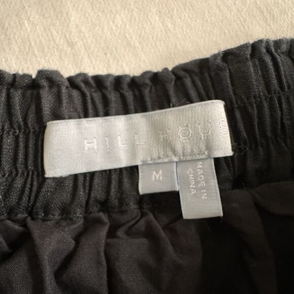 Hill House The Paz Skirt Black Linen Size MEDIUM Ruffle Womens - Picture 5 of 6